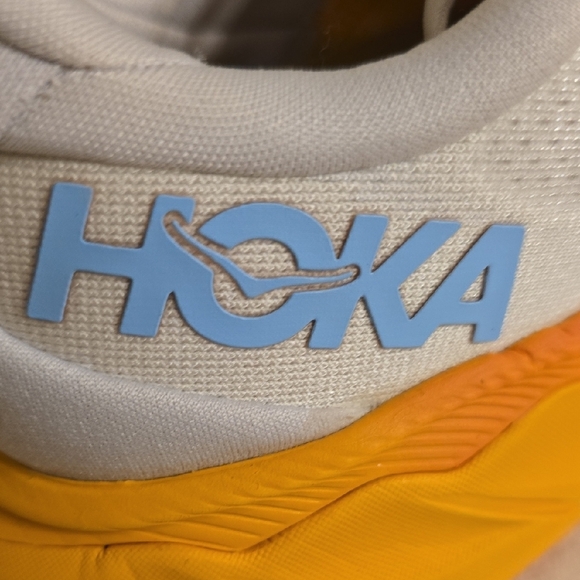 Hoka Cream and Yellow Sneakers 7.5 Women - Picture 2 of 14